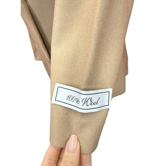 SAG Harbor 100% Wool Camel Blazer Jacket Size 8 Petite NWT Vintage Look - Picture 6 of 16